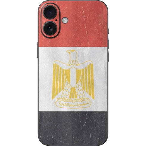 Egypt Flag Distressed iPhone 16 Plus Skin